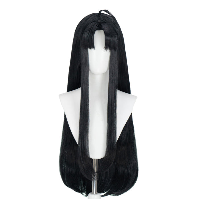 【Ready For Ship】DokiDoki Anime GIRLS BAND CRY Cosplay Awa Subaru Wig Long Straight Black Hair GBC