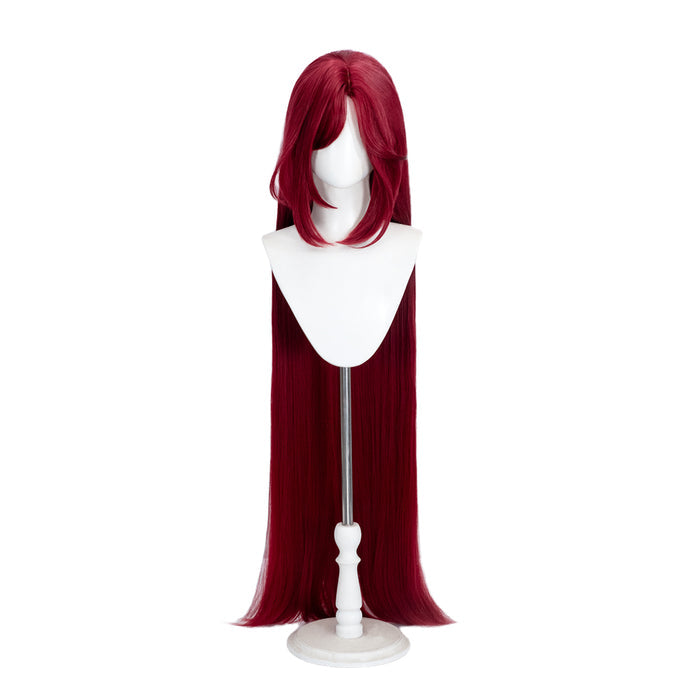 【Ready For Ship】DokiDoki Game Wig Cosplay Long Straight Red Hair Women