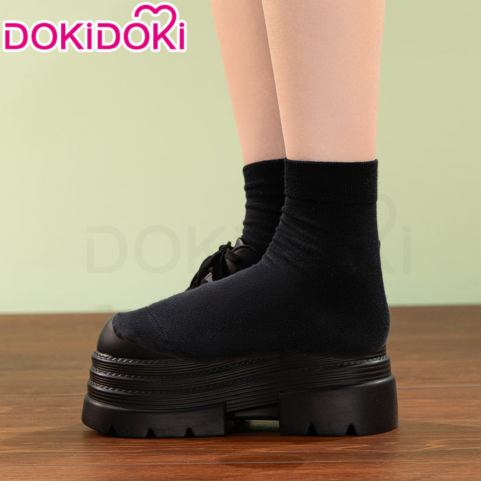 【10CM】DokiDoki Height Increasing Black Shoes / Elevator Shoes Platform Shoes