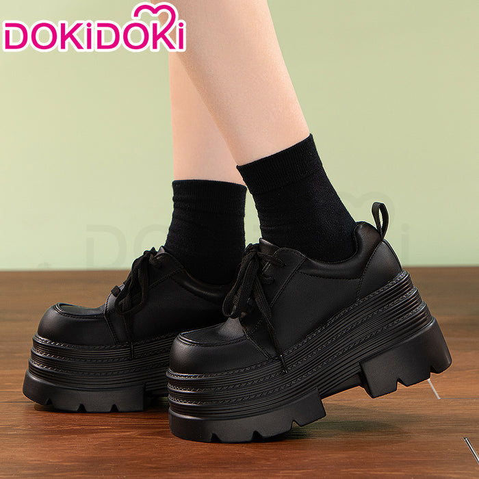 【10CM】DokiDoki Height Increasing Black Shoes / Elevator Shoes Platform Shoes