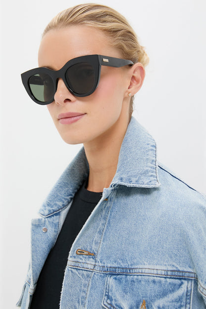 Black and Gold Air Heart Sunglasses