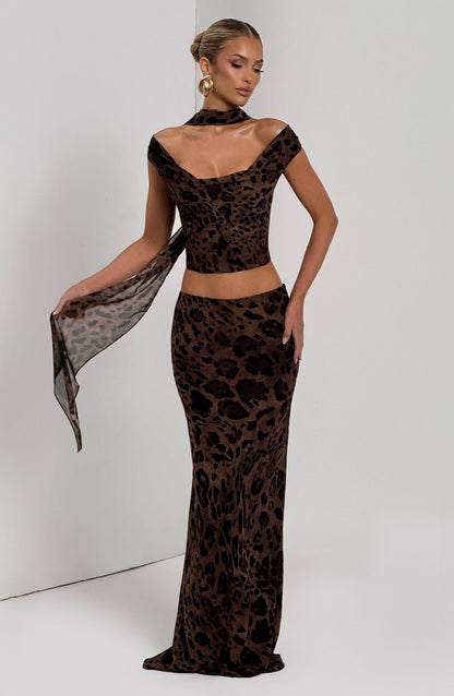 Chrysoula Top - Leopard Print