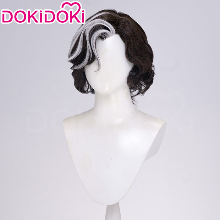 【Cool Brown Ver Ready For Ship】DokiDoki Game Clair Obscur: Expedition 33 Copslay Verso Wig Short Curly Brown Gray Highlight Hair