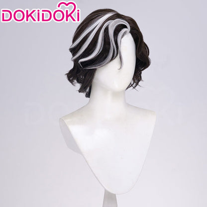 【Cool Brown Ver Ready For Ship】DokiDoki Game Clair Obscur: Expedition 33 Copslay Verso Wig Short Curly Brown Gray Highlight Hair