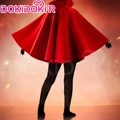【Costume Ready For Ship】【Size S-3XL】DokiDoki-R Game Season 2 Cosplay Red Costume Cloak Body Suit / Mask / Prop Halloween