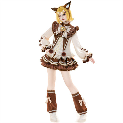 Dkidoki-R Vsinger Cosplay Rinn /  Lenn Cafe Cat Costume Doujin