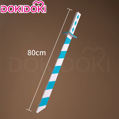 DokiDoki Anime Coaplay Weapons Blue And White Stripes Prop