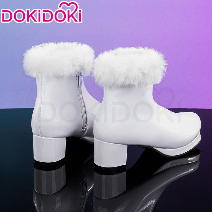 DokiDoki Anime Cosplay Shoes White / Black Leather Shoes