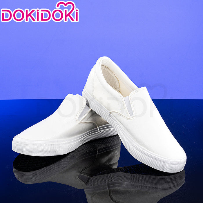 DokiDoki Anime Cosplay Shoes White / Black Leather Shoes
