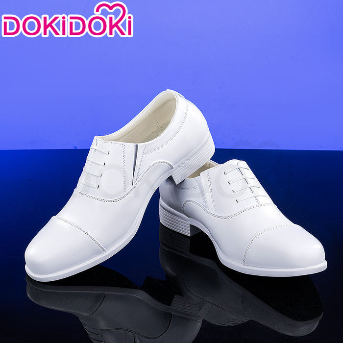 DokiDoki Anime Cosplay Shoes White / Black Leather Shoes