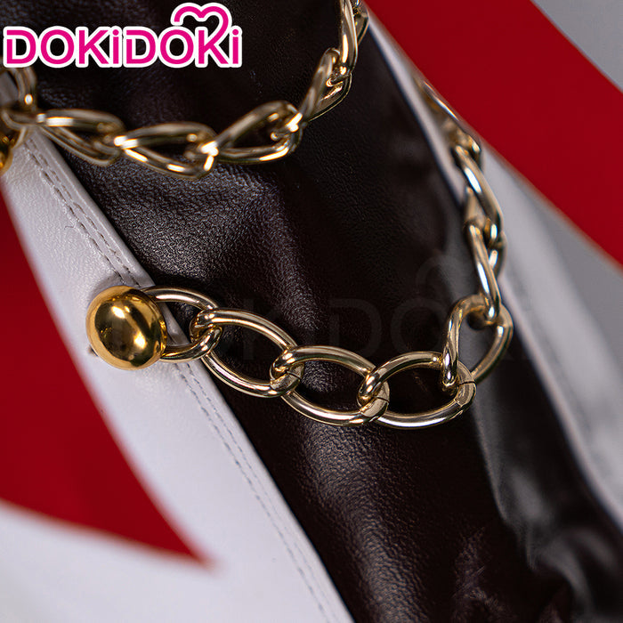 DokiDoki Anime Game Cosplay Women Shoes White Red Black Boots