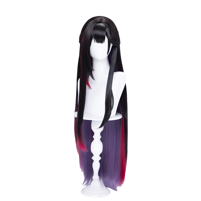 DokiDoki Game Honkai: Star Rail Cosplay Hysilens Wig Long Black Purple Red Gradient Hair / Hair Accessory / Ear Clips Helektra