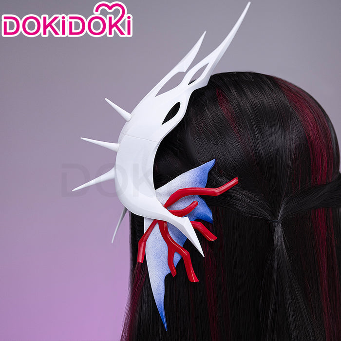 DokiDoki Game Honkai: Star Rail Cosplay Hysilens Wig Long Black Purple Red Gradient Hair / Hair Accessory / Ear Clips Helektra