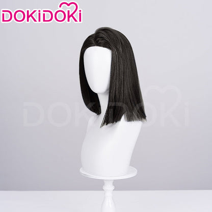 DokiDoki Game Wig Cosplay Straight Black Wig Female