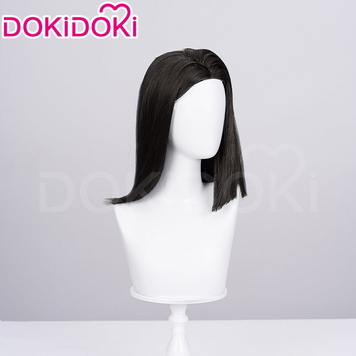 DokiDoki Game Wig Cosplay Straight Black Wig Female