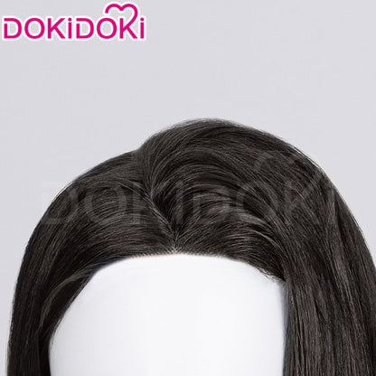 DokiDoki Game Wig Cosplay Straight Black Wig Female