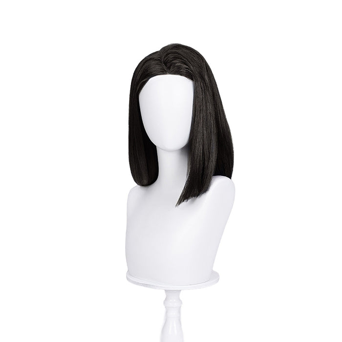 DokiDoki Game Wig Cosplay Straight Black Wig Female