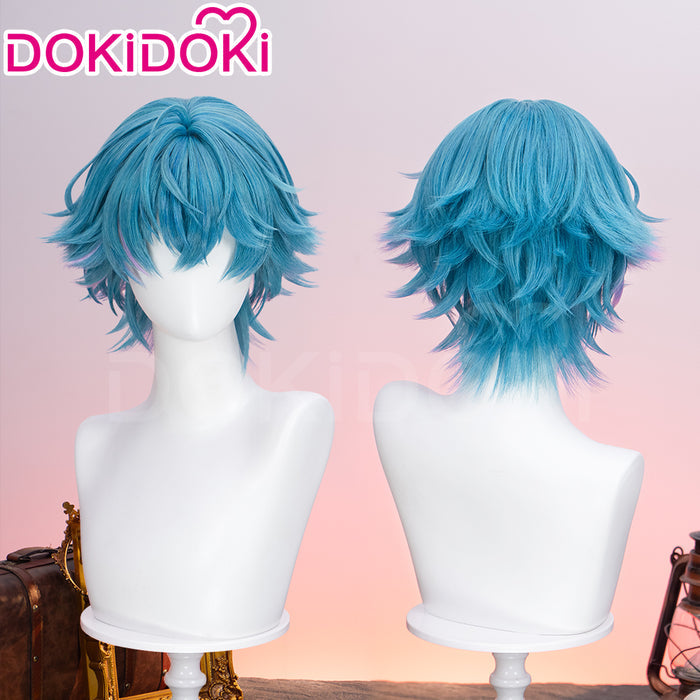 DokiDoki Game Wuthering Waves Cosplay Brant Wig Short Blue Hair