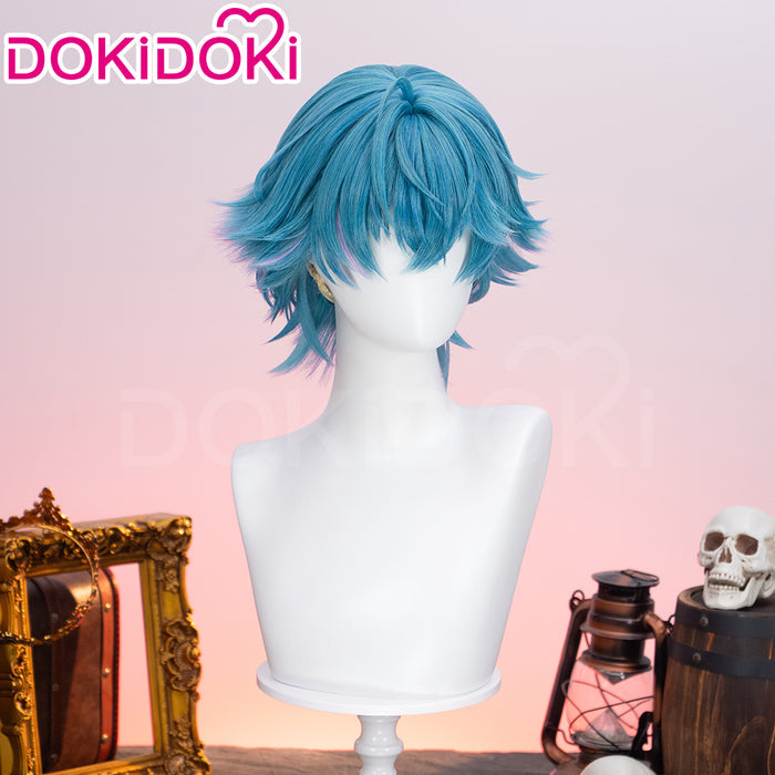 DokiDoki Game Wuthering Waves Cosplay Brant Wig Short Blue Hair