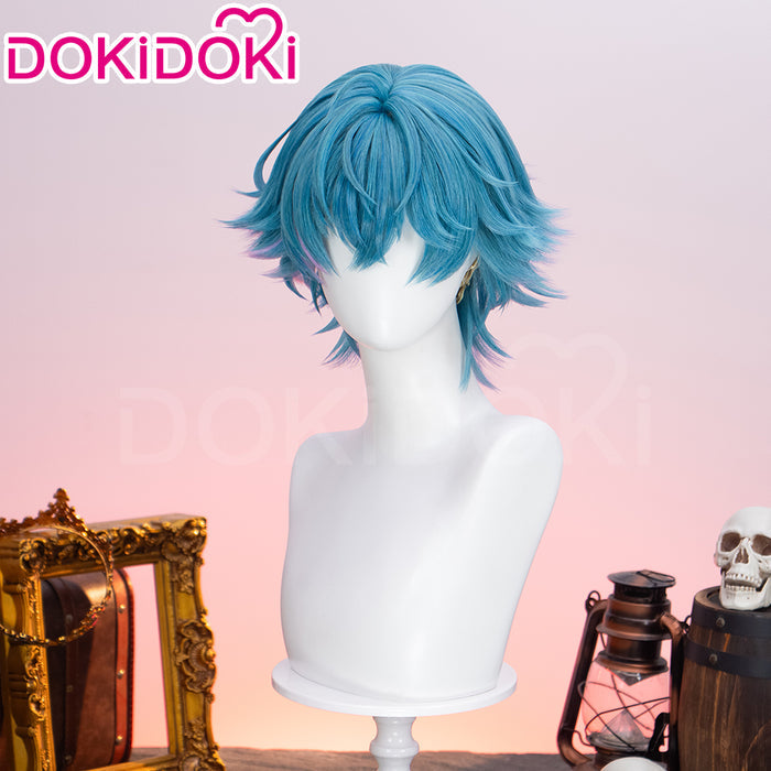 DokiDoki Game Wuthering Waves Cosplay Brant Wig Short Blue Hair