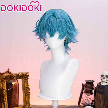 DokiDoki Game Wuthering Waves Cosplay Brant Wig Short Blue Hair