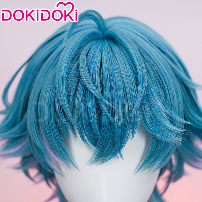 DokiDoki Game Wuthering Waves Cosplay Brant Wig Short Blue Hair