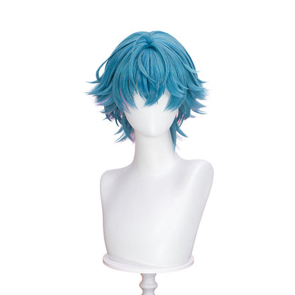DokiDoki Game Wuthering Waves Cosplay Brant Wig Short Blue Hair