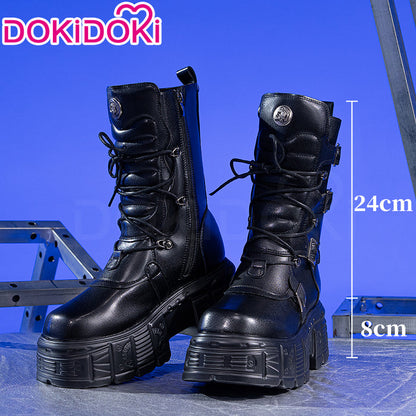 DokiDoki Movie Anime KPOP KILLER Cosplay Black Shoes Elevator Shoes Platform Shoes