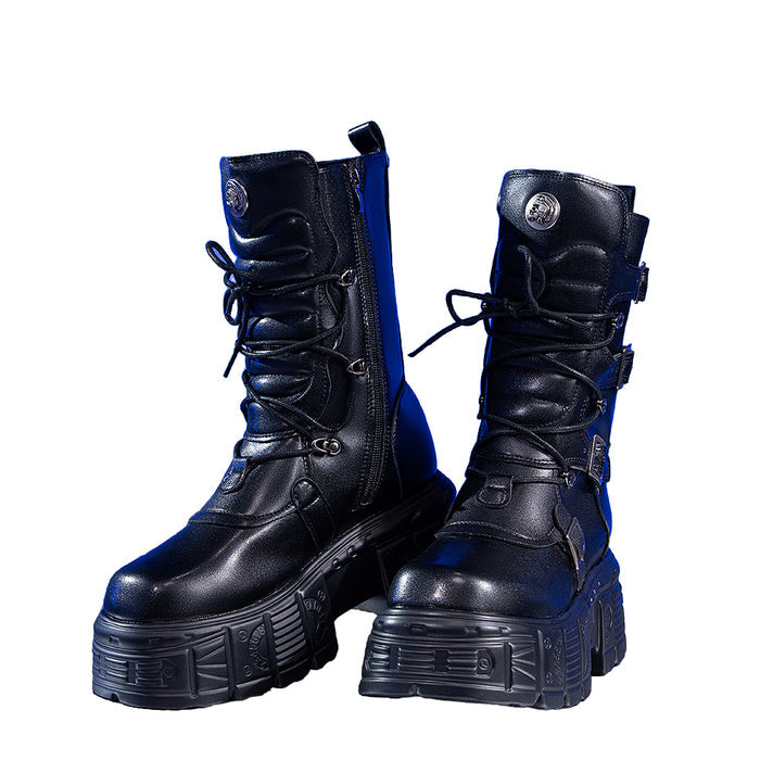 DokiDoki Movie Anime KPOP KILLER Cosplay Black Shoes Elevator Shoes Platform Shoes