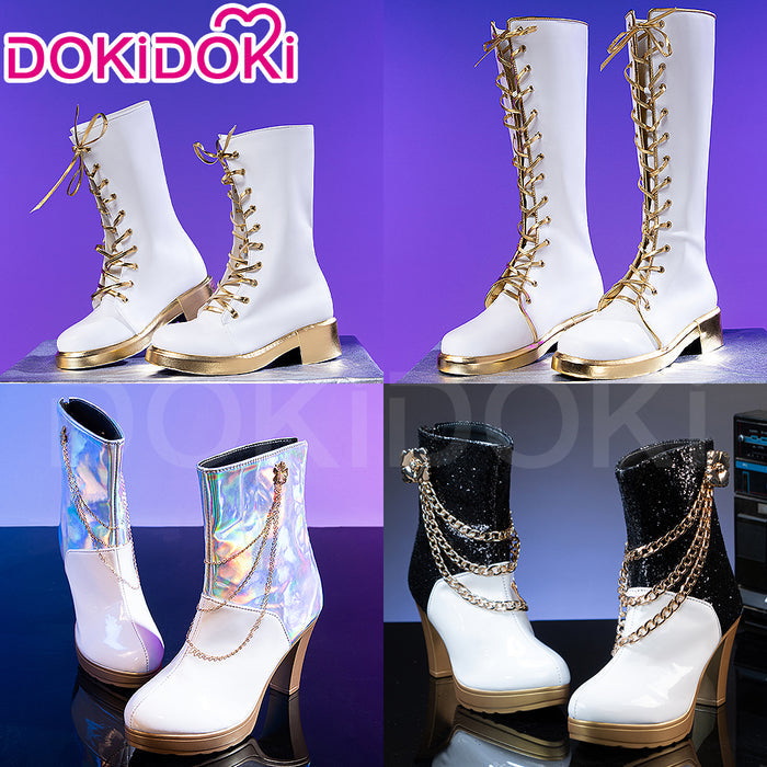 DokiDoki Movie Anime KPOP KILLER Cosplay White Shoes  GOLD  SERIES / WHITE SERIES