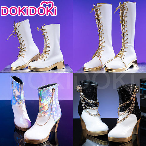 DokiDoki Movie Anime KPOP KILLER Cosplay White Shoes  GOLD  SERIES / WHITE SERIES