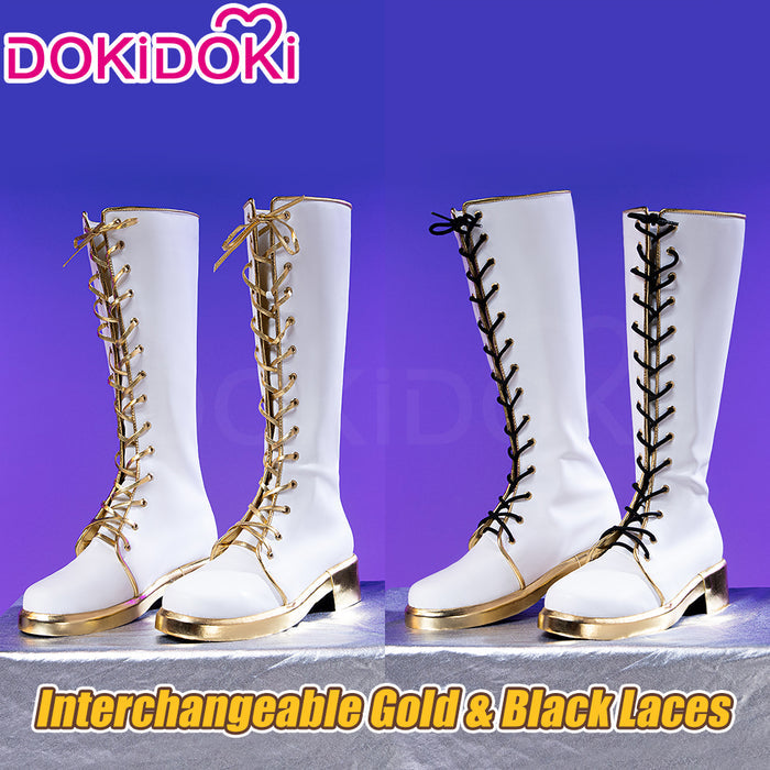 DokiDoki Movie Anime KPOP KILLER Cosplay White Shoes  GOLD  SERIES / WHITE SERIES