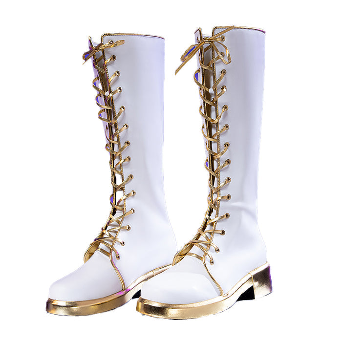 DokiDoki Movie Anime KPOP KILLER Cosplay White Shoes  GOLD  SERIES / WHITE SERIES