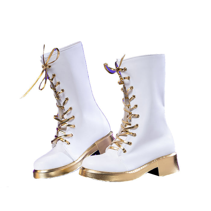 DokiDoki Movie Anime KPOP KILLER Cosplay White Shoes  GOLD  SERIES / WHITE SERIES
