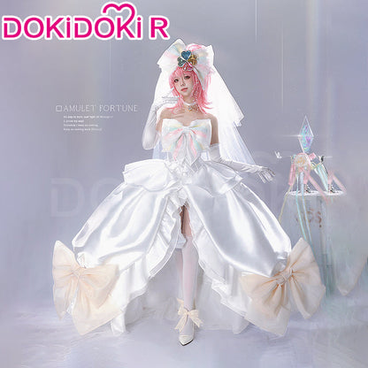 DokiDoki-R Anime Shugo Chara! Cosplay Hinamori Amu Costume Amulet Fortune Wedding Dress