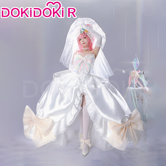 DokiDoki-R Anime Shugo Chara! Cosplay Hinamori Amu Costume Amulet Fortune Wedding Dress