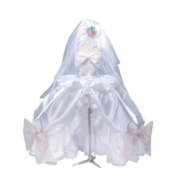 DokiDoki-R Anime Shugo Chara! Cosplay Hinamori Amu Costume Amulet Fortune Wedding Dress