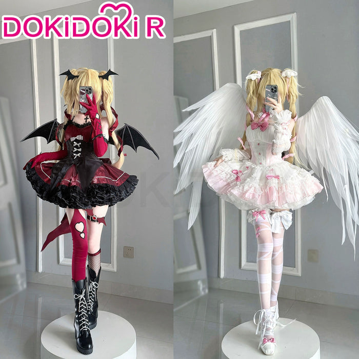 DokiDoki-R Anime Shugo Chara! Cosplay Hoshina Utau Devil / Angel Costume / Wings Doujin Halloween