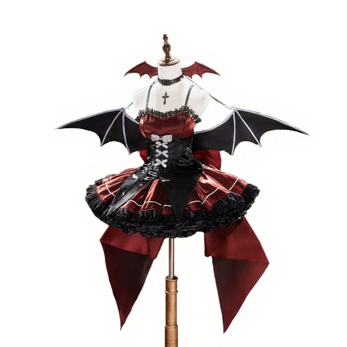 DokiDoki-R Anime Shugo Chara! Cosplay Hoshina Utau Devil / Angel Costume / Wings Doujin Halloween
