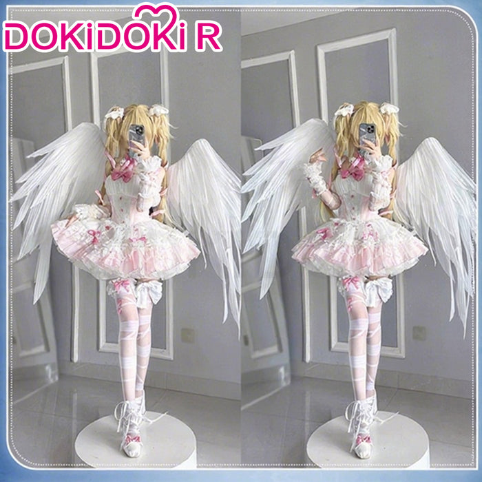 DokiDoki-R Anime Shugo Chara! Cosplay Hoshina Utau Devil / Angel Costume / Wings Doujin Halloween