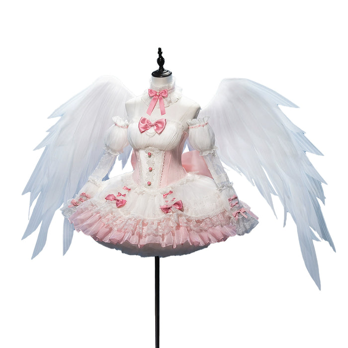 DokiDoki-R Anime Shugo Chara! Cosplay Hoshina Utau Devil / Angel Costume / Wings Doujin Halloween