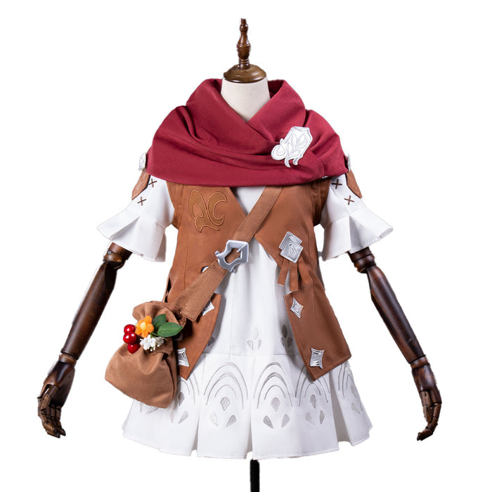 DokiDoki-R Game Cosplay Costume Female Cute White Brown