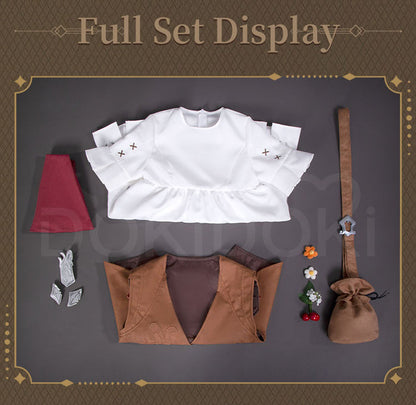 DokiDoki-R Game Cosplay Costume Female Cute White Brown