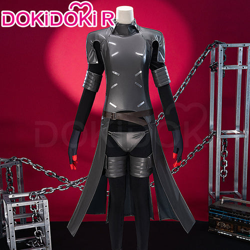 DokiDoki-R Game Cosplay Men Costume Black Combat Suit