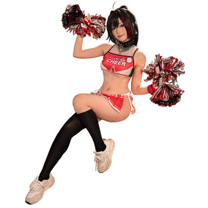 DokiDoki-R Game Cosplay Sexy Cheerleading Uniform Costume / Wig