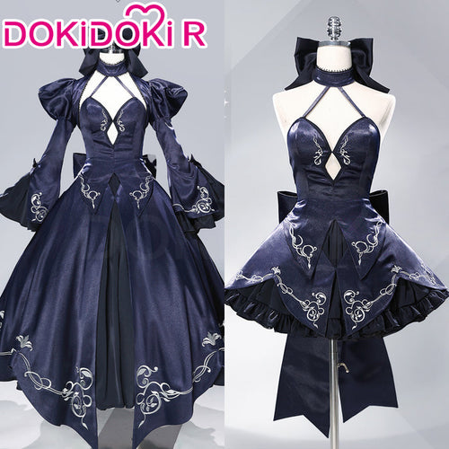 DokiDoki-R Game Fate / Grand Order Cosplay Altria Pendragon Arthur Saber Alter Dress Costume FGO