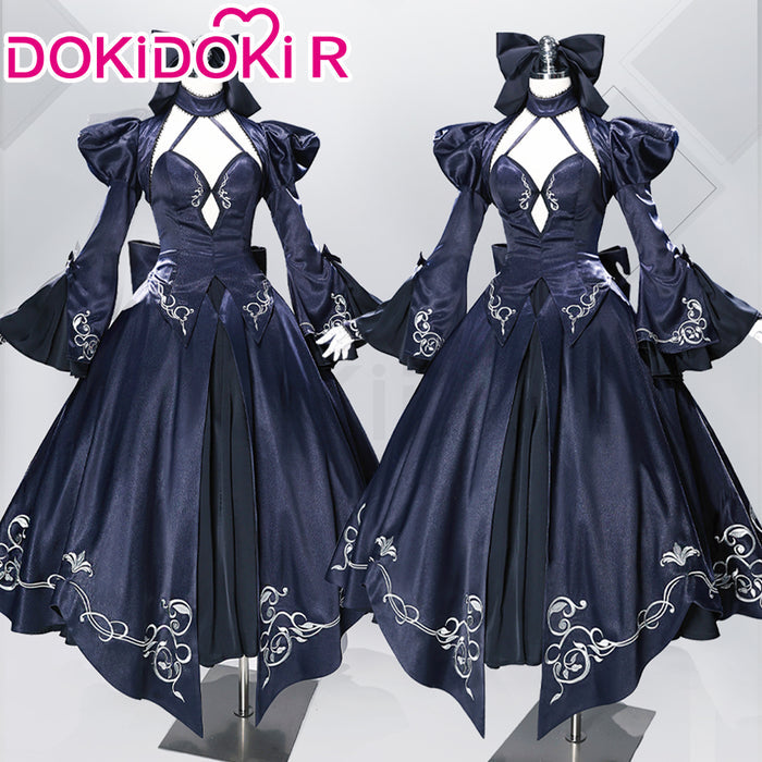 DokiDoki-R Game Fate / Grand Order Cosplay Altria Pendragon Arthur Saber Alter Dress Costume FGO