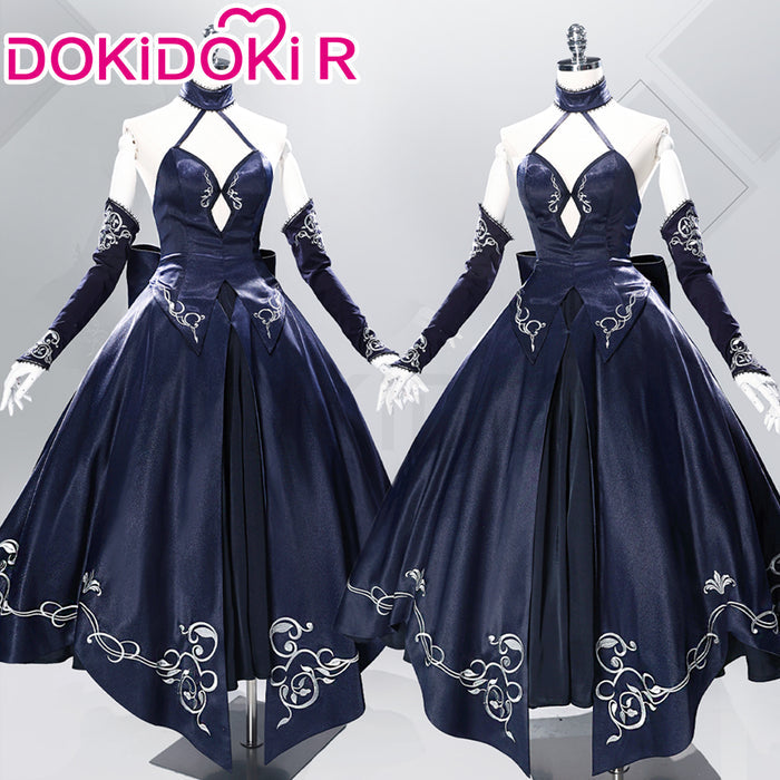 DokiDoki-R Game Fate / Grand Order Cosplay Altria Pendragon Arthur Saber Alter Dress Costume FGO