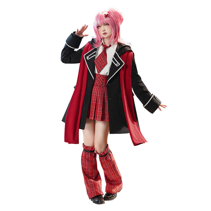 DokiDoki-SR Anime Shugo Chara! Cosplay Hinamori Amu Costume School Uniform
