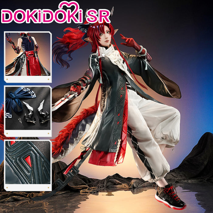 DokiDoki-SR Game Arknights Cosplay Yu Costume / Tail / Horns